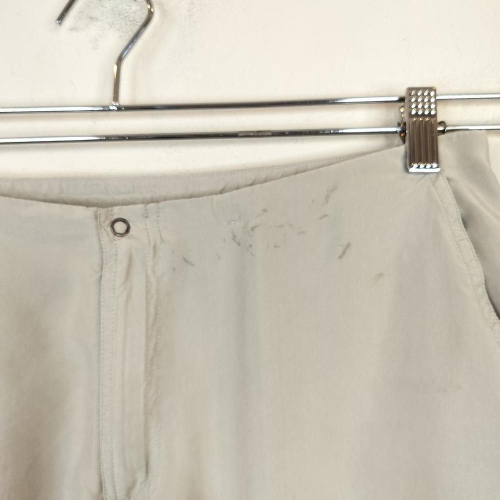 Sigrid Olsen Silk Cargo Pants Medium Womens Cropped Lightweight Neutral - Picture 5 of 11